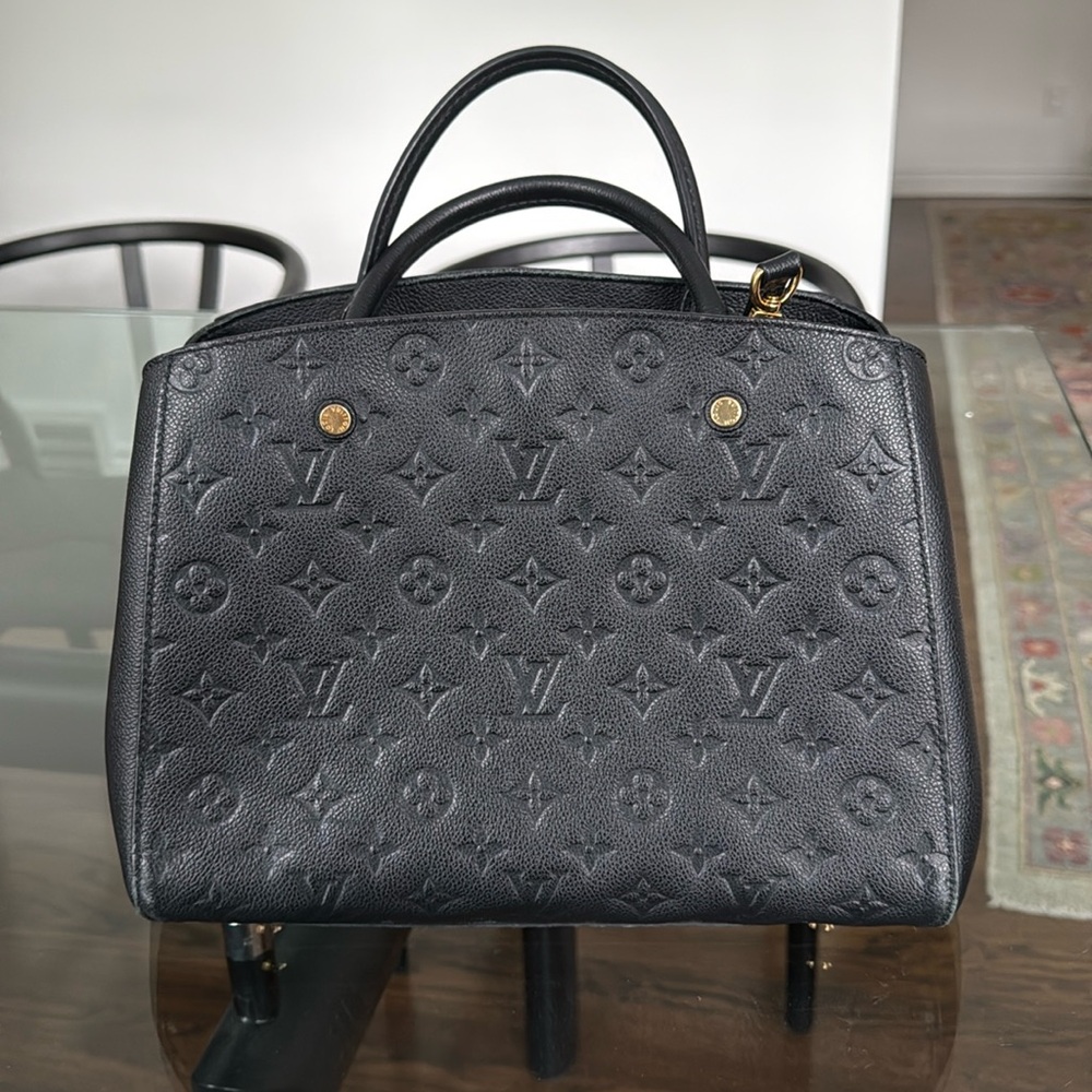Authentic Louis Vuitton Empreinte Montaigne MM Black